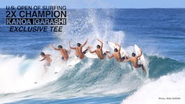 五十嵐カノア選手「U.S OPEN OF SURFING」制覇記念Tシャツが発売開始！